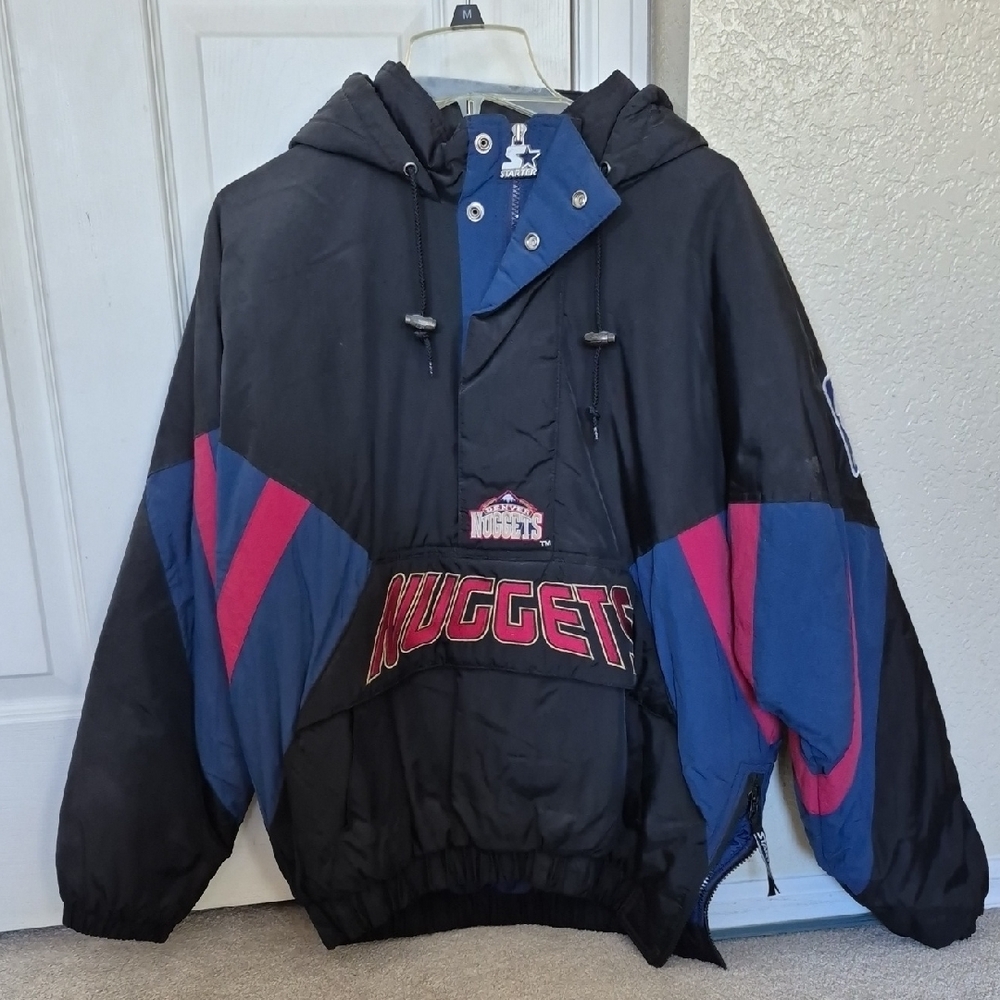 Vintage 1990s Starter Denver Nuggets 1/2 Zip Jacket
